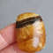 Rare High Quality Simbirciteammonite With Silver Pyrite Natural Stone Cabochon 37 X 28 X 8 Mm  Cabo 1