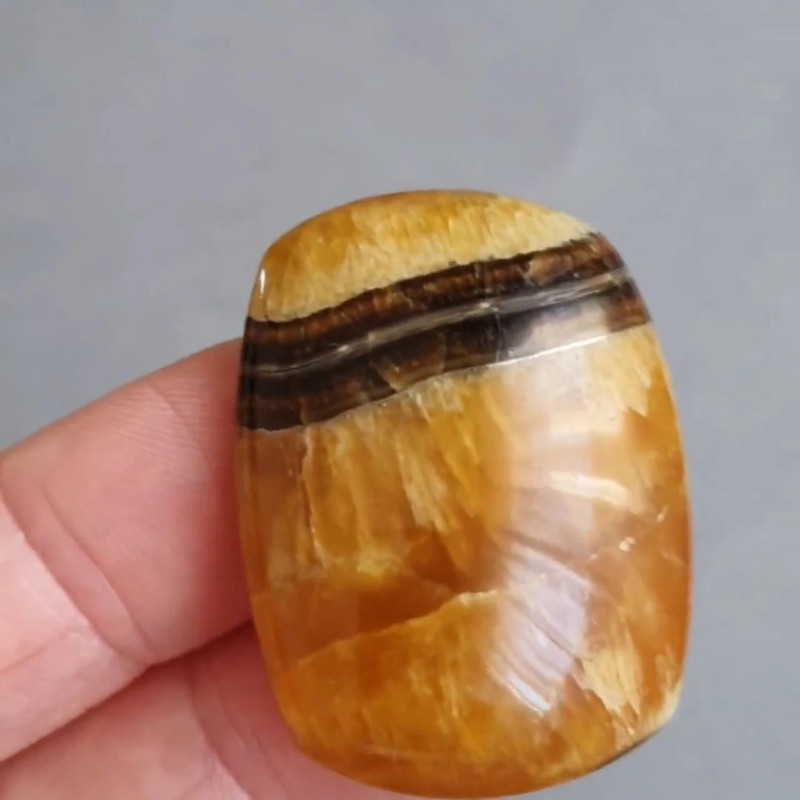 Rare High Quality Simbirciteammonite With Silver Pyrite Natural Stone Cabochon 37 X 28 X 8 Mm  Cabo 1