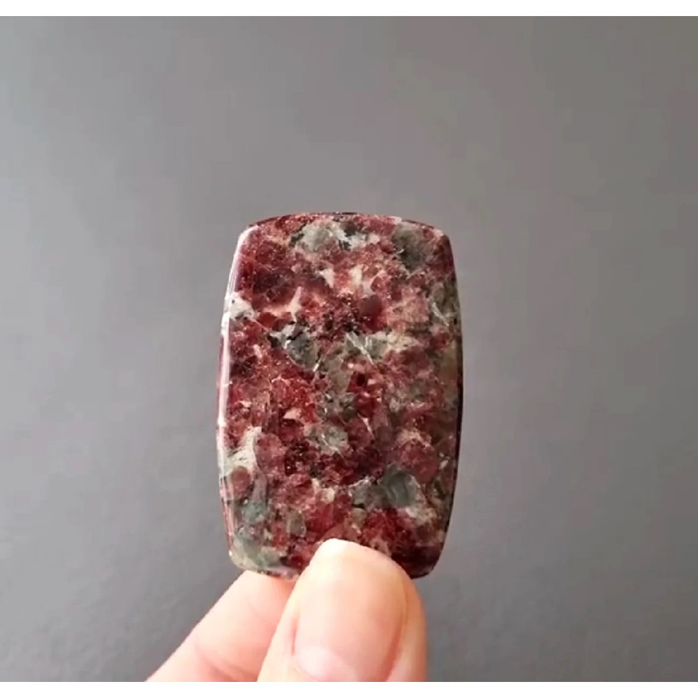 Rare High Quality Purple Eudialyte Natural Stone Cabochon 45 X 29 X 7 Mm  Russian Stone  Eudialyte  1