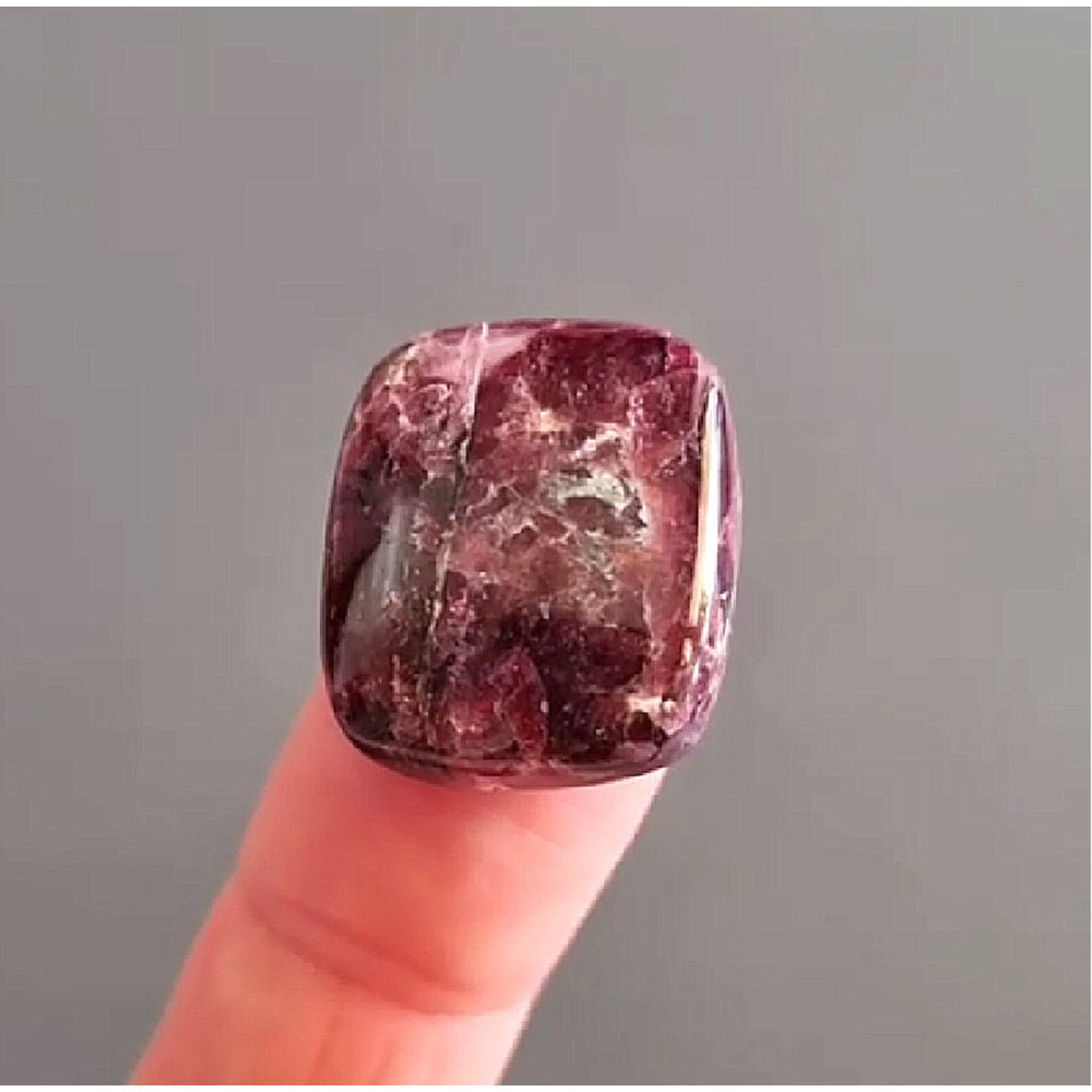 Rare High Quality Purple Eudialyte Natural Stone Cabochon 22 X 19 X 6 Mm Russian Stone Eudialyte 0