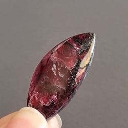 rare high quality purple eudialyte natural stone cabochon 35 x 15 x 5 mm , russian stone , eudialyte gemstone cabochon