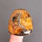 Rare High Quality Simbirciteammonite With Silver Pyrite Natural Stone Cabochon 40 X 33 X 9 Mm  Cabo 0