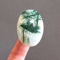 rare malachite in calcite natural stone cabochon 46 x 32 x 5 mm, high quality cabochon for jewelry making, malachite,