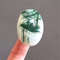 Rare Malachite In Calcite Natural Stone Cabochon 46 X 32 X 5 Mm High Quality Cabochon For Jewelry M 0