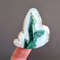 Rare Malachite In Calcite Natural Stone Cabochon 45 X 40 X 4 Mm High Quality Cabochon For Jewelry M 0