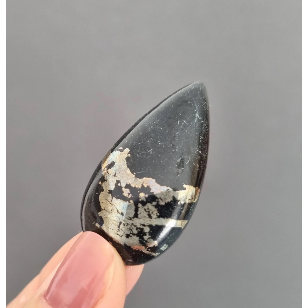 High Quality Pyrite In Matrix Cabochon Stone 42 X 23 X 6 Mm Cabochon For Jewelry Apache Golden Pyri 1