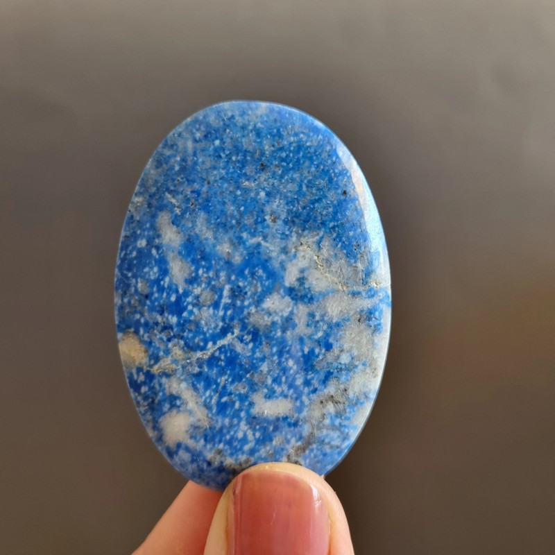 Lazurite Natural Stone Cabochon 50 X 35 X 5 Mm Cabochon For Jewelry Blue Lazurite Gemstone Oval Cab 0