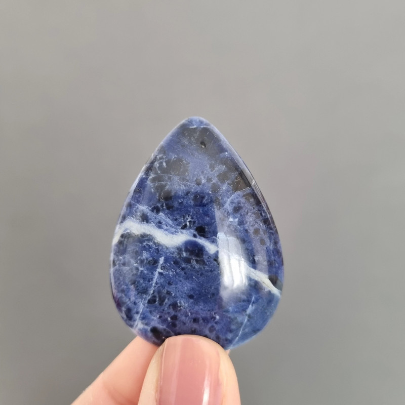High Quality Sodalite Natural Stone Cabochon 45 X 33 X 6 Mm Cabochon For Jewelry Blue Sodalite Gems 0