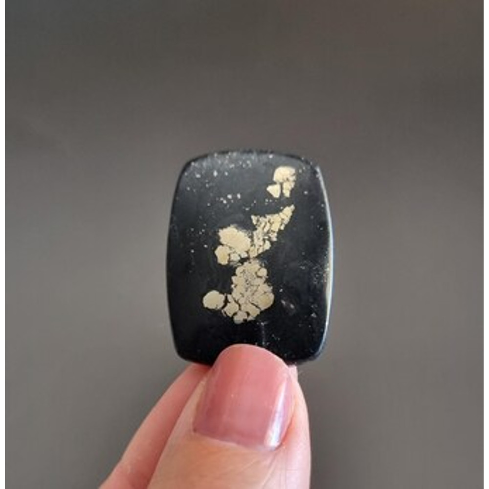 High Quality Pyrite In Matrix Cabochon Stone 33 X 24 X 5 Mm Cabochon For Jewelry Apache Golden Pyri 0