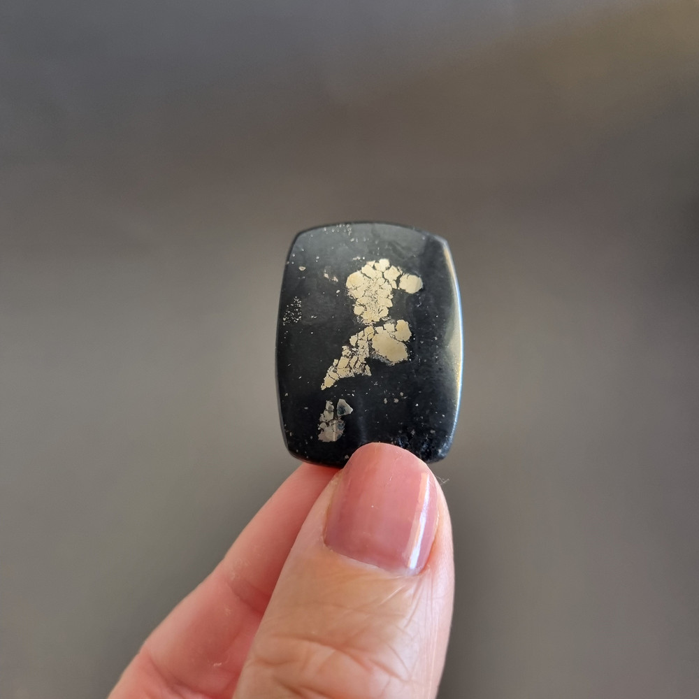 High Quality Pyrite In Matrix Cabochon Stone 33 X 24 X 5 Mm Cabochon For Jewelry Apache Golden Pyri 1