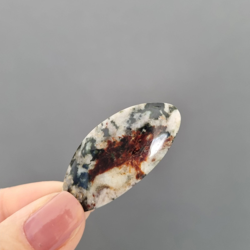 Rare Normandite Natural Stone Cabochon  43 X 20 X 5 Mm Kolo Peninsula Russian Rare Stone Cabochon F 1