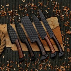 Handcrafted Chef Set: Personalized Kitchen Knife Set for Holiday Gift, Anniversary, Him/Her