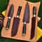 Handmade Damascus Steel Kitchen Knife Set Custom Chef Steak BBQ Knives Professional Handmade Cut 3