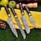 Handmade Damascus Steel Kitchen Knife Set Custom Chef Steak BBQ Knives Professional Handmade Cut 4