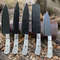 Custom Handmade Damascus Chef Knife Set  Professional Cooking Knives For Home  Restaurant Use 0