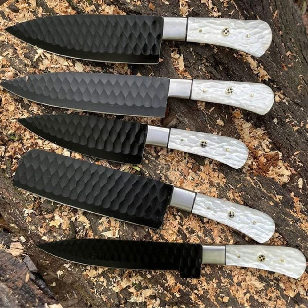 Custom Handmade Damascus Chef Knife Set  Professional Cooking Knives For Home  Restaurant Use 2