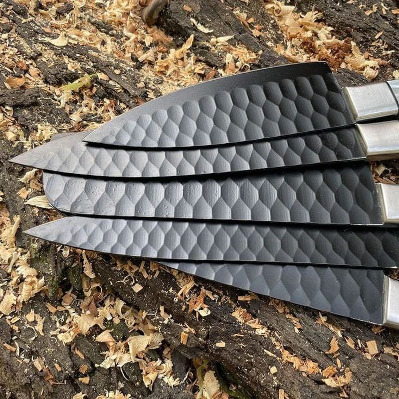 Custom Handmade Damascus Chef Knife Set  Professional Cooking Knives For Home  Restaurant Use 4