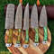 Custom Handmade Carbon Steel Chef Knife Set  5Piece Professional Kitchen Knives Collection 1