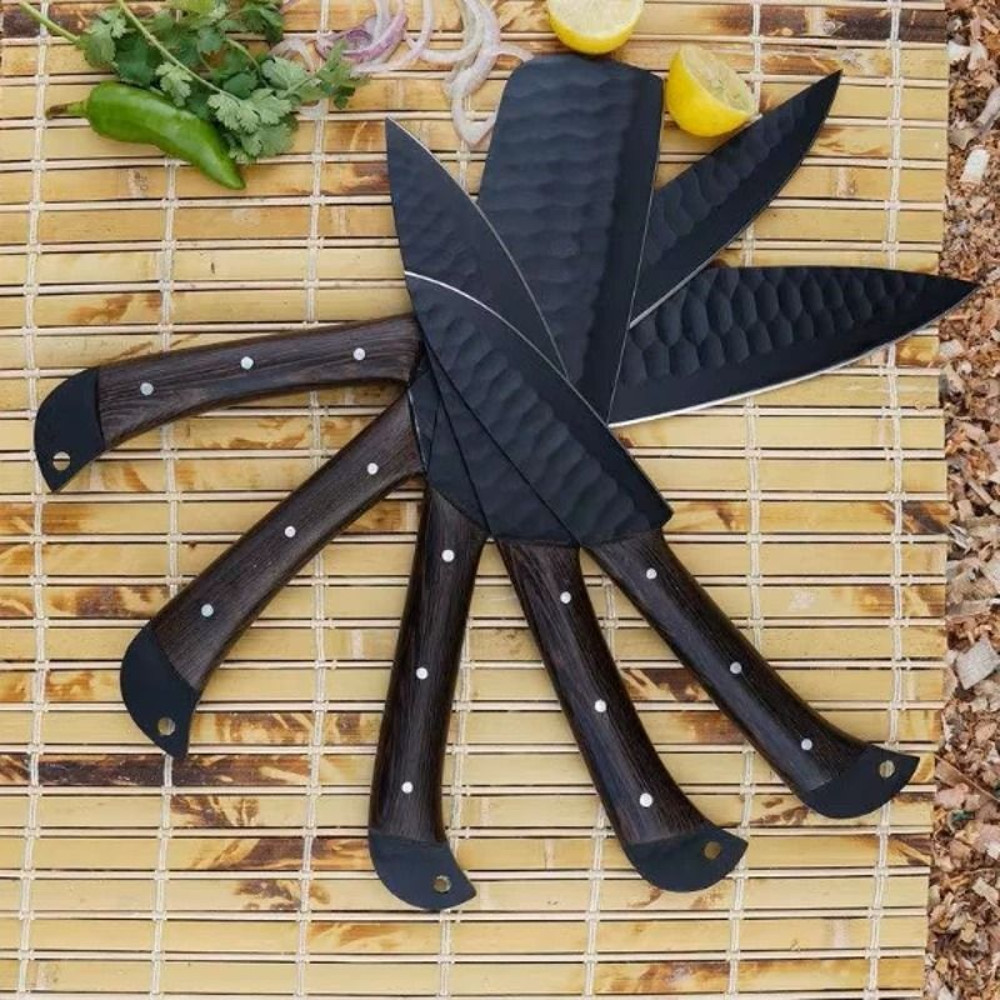 Professional Handmade Damascus Knife Set  5Piece Chef BBQ  Camping Knives Gift Collection 3