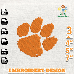NCAA Clemson Tigers, NCAA Team Embroidery Design, NCAA College Embroidery Design, Logo Team Embroidery Design, Instant D