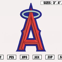 Los Angeles Angels Embroidery Designs, MLB Logo Embroidery Files, Machine Embroidery Design File, Digital Download