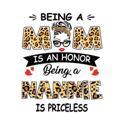 being a mom is an honor being a nannie is priceless svg, mothers day svg, being a nannie svg, being nannie svg, nannie s