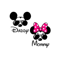 mickey daddy and minnie mommy svg, disney svg, mickey mouse svg, minnie mouse svg, birthday mom svg, happy mothers day