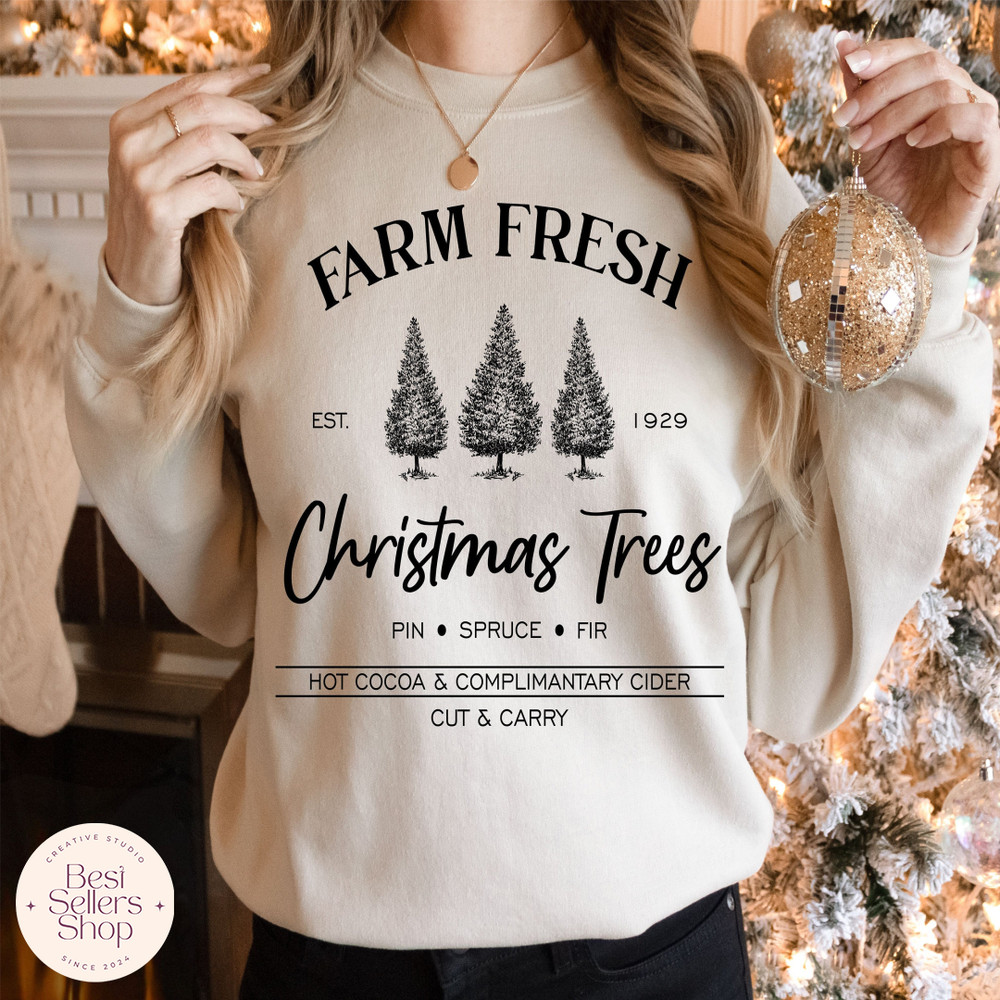 Farm Fresh Christmas Trees SVG, Christmas Tree SVG, Christmas Sign SVG, Christmas Svg Design.jpg