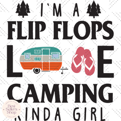 flip flops love camping kinda girl, trending svg, campi