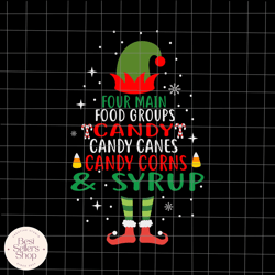 four main food groups elf tree christmas svg,, christmas elf candy tree svg, merry christmas candy s
