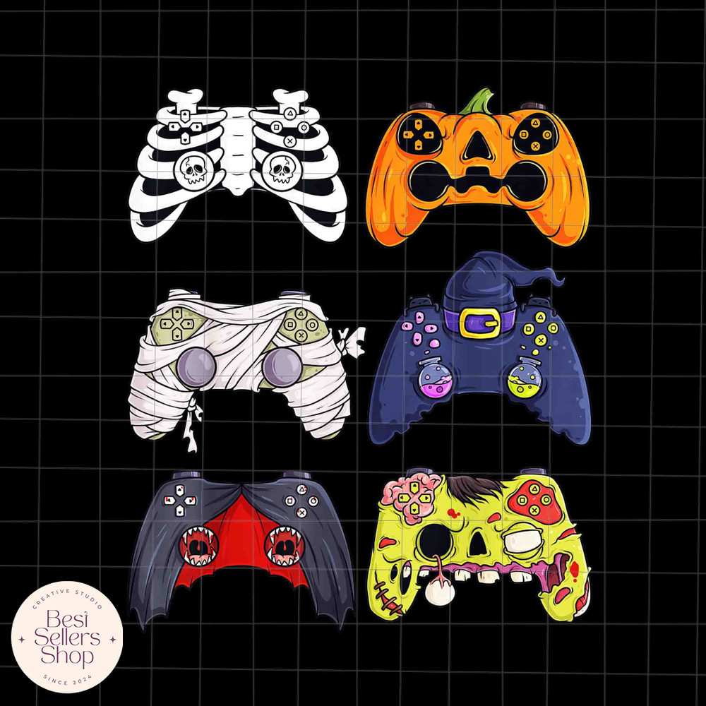 Gaming Controllers Halloween Png, Zombie Gaming Controllers Halloween Png, Gaming Controllers Mummy.jpg