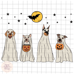 ghost dog retro spooky season svg, ghost dog halloween svg, dog halloween svg, love dog svg, funny h 1