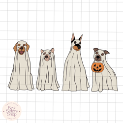 ghost dog retro spooky season svg, ghost dog halloween svg, dog halloween svg, love dog svg, funny h 2