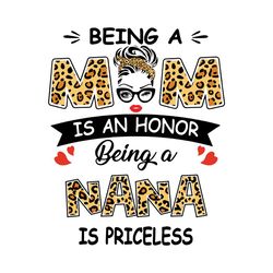 being a mom is an honor being a nana is priceless svg, mothers day svg, being a nana svg, being nana svg, nana svg, bein