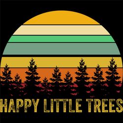 happy little trees, trending svg, bob ross svg, bob ross shirt, happy trees, forest shirt, camping shirt, happy camper,