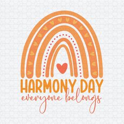 Retro Harmony Day Rainbow Everyone Belongs SVG