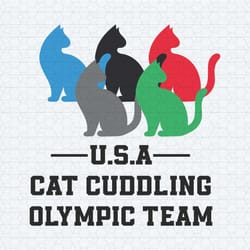 usa cat cuddling olympic team svg