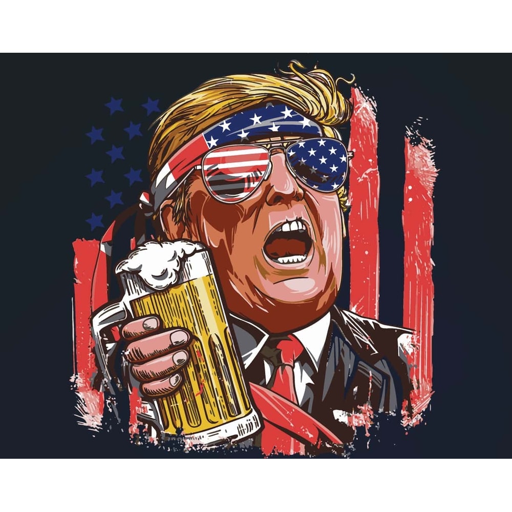 Donald Trump Drinks Beer SVG America Flag SVG America Glasse SVG.jpg