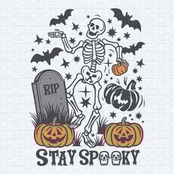 dynamic dancing skeleton halloween stay spooky rip svg