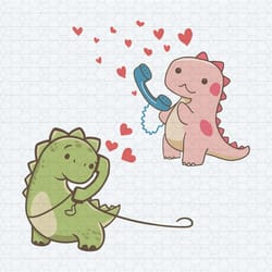 kawaii dinosaur couple dinosaur matching gift for couple svg