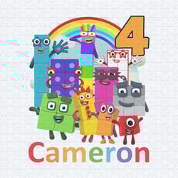personalized numberblocks kids 5th birthday png