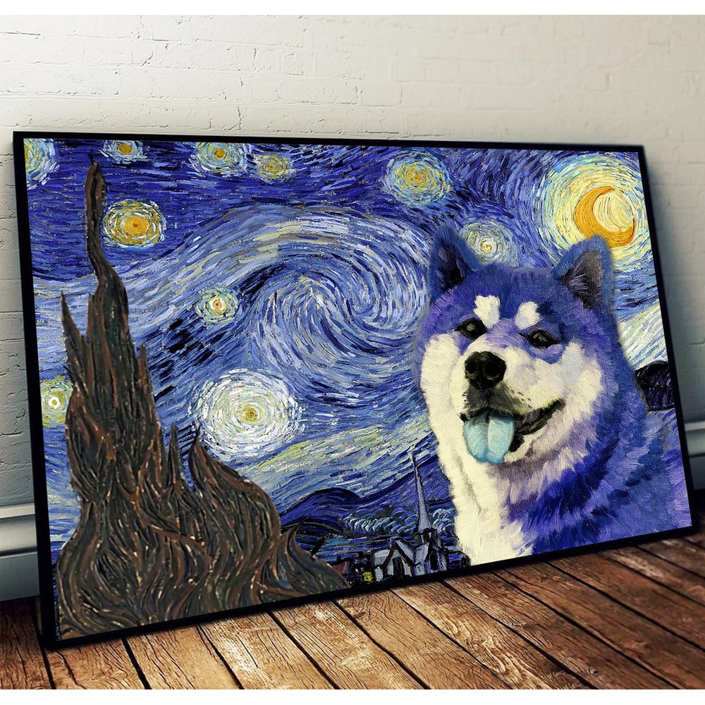 Akita Poster & Matte Canvas - Dog Wall Art Prints - Painting On Canvas.jpg
