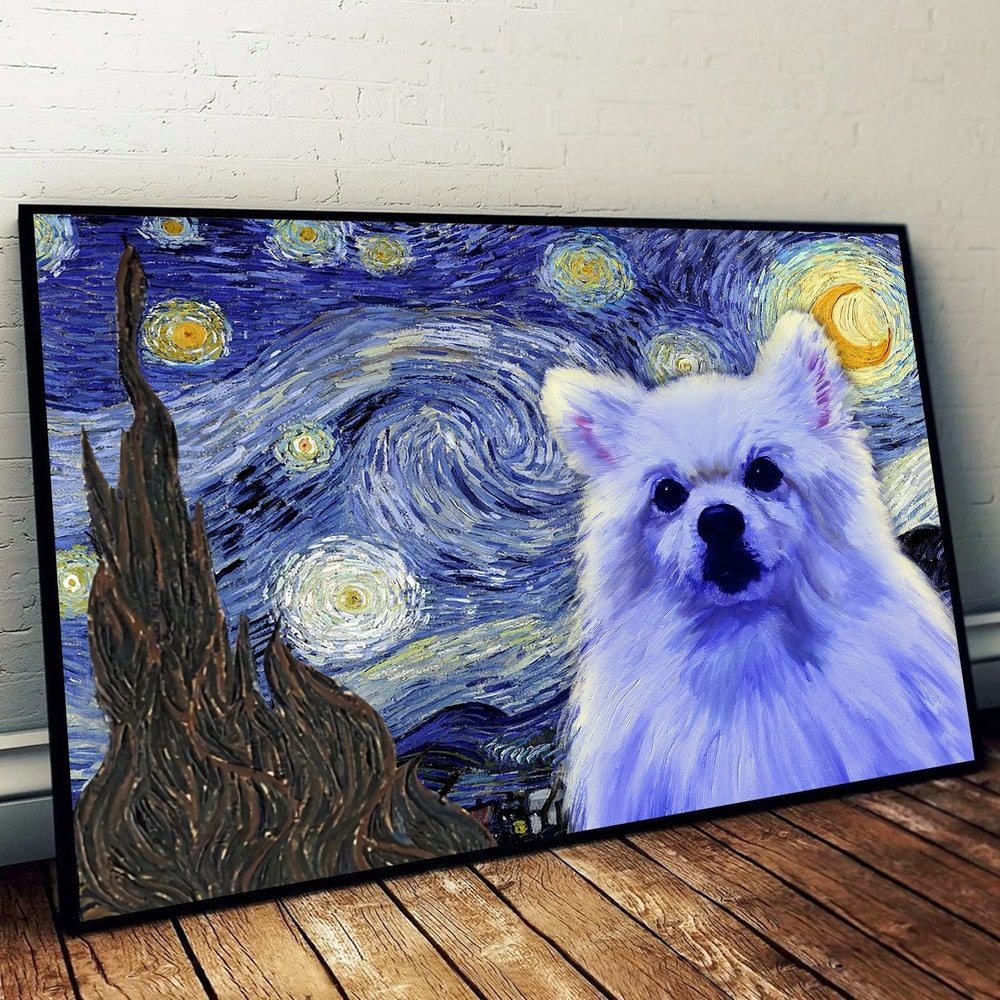 American Eskimo Poster & Matte Canvas - Dog Wall Art Prints - Canvas Wall Art Decor.jpg