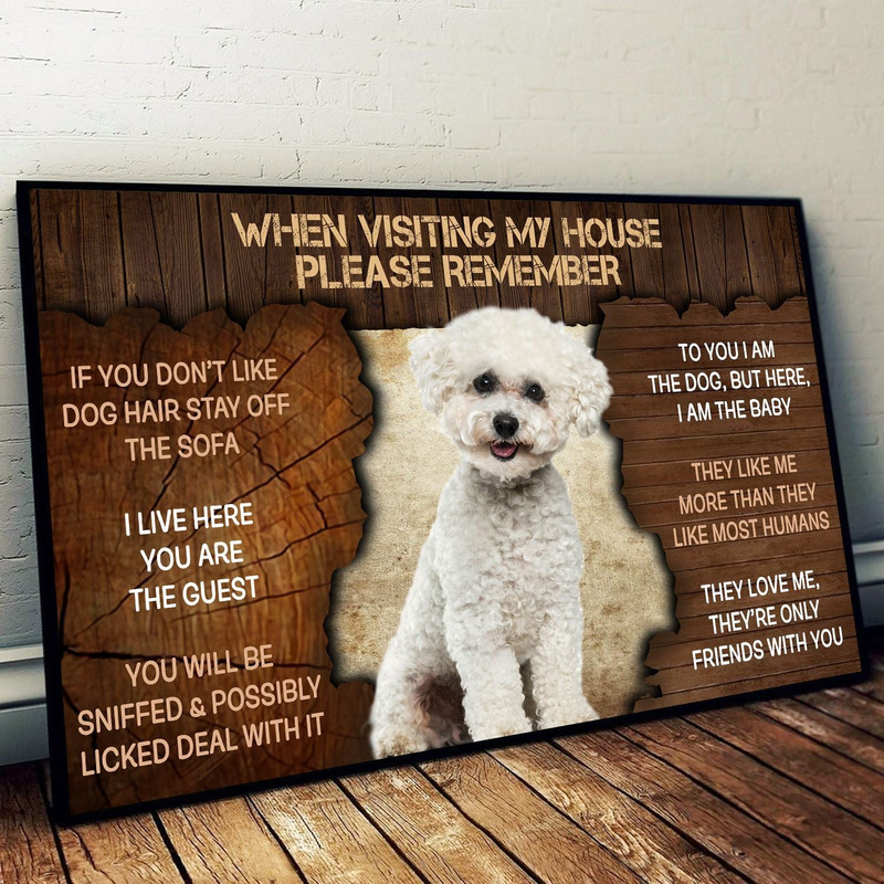 Bichon Frise Please Remember When Visiting Our House Poster -  Dog Wall Art - Poster To Print - Housewarming Gifts.jpg