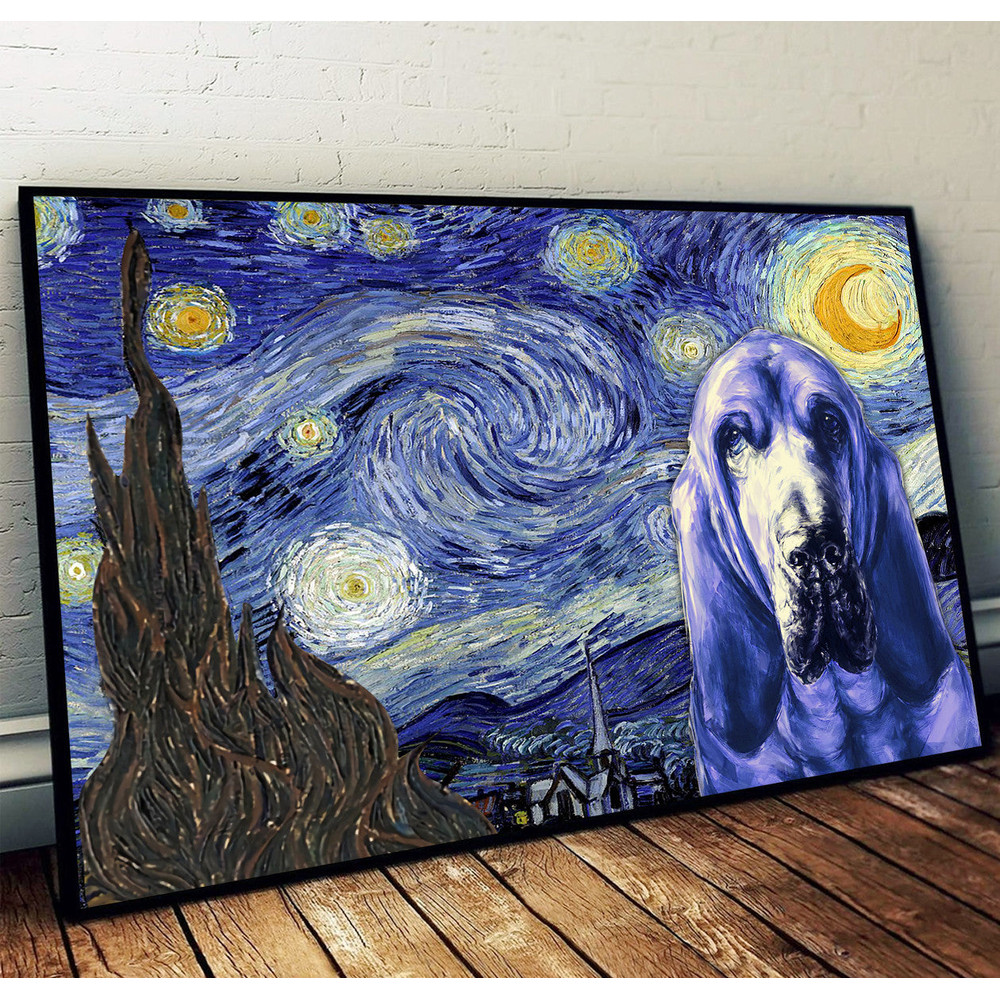 Bloodhound Poster & Matte Canvas - Dog Wall Art Prints - Painting On Canvas.jpg