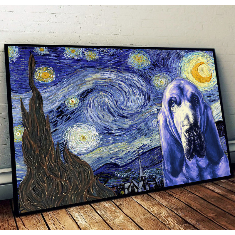 Bloodhound Poster & Matte Canvas - Dog Wall Art Prints - Painting On Canvas.jpg