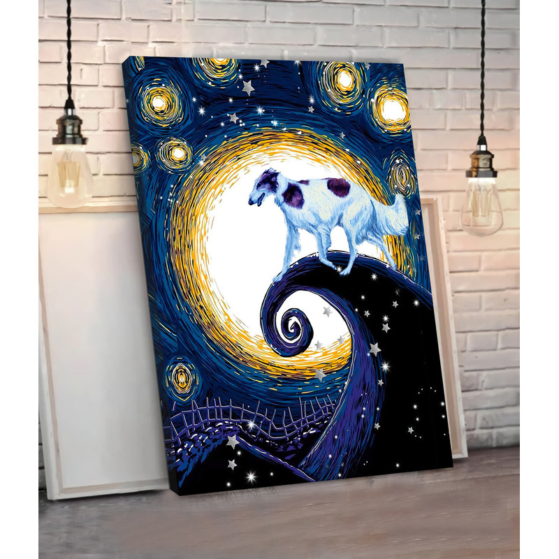 Borzoi Poster & Canvas - Dog Canvas Wall Art - Dog Lovers Gifts For Him Or Her.jpg