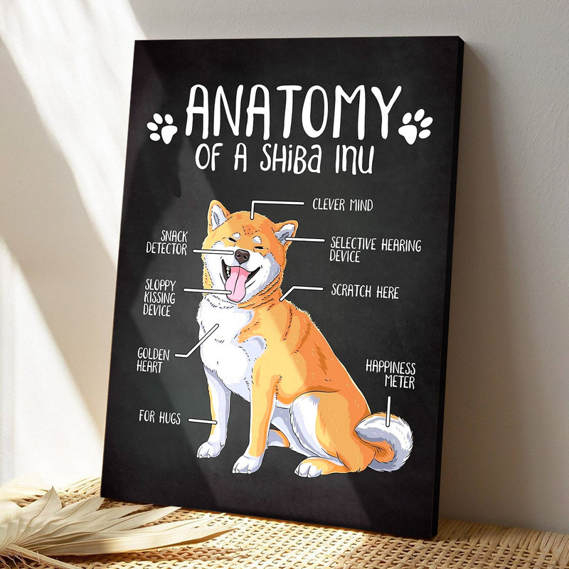 Anatomy Of A Shiba Inu - Dog Pictures - Dog Canvas Poster - Dog Wall Art - Gifts For Dog Lovers - Furlidays.jpg