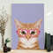 Cat Portrait Canvas - Orange Tabby Cute Hipster Glasses Kitten - Canvas Print - Cat Wall Art Canvas - Furlidays.jpg