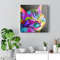 Cat Square Canvas - Rainbow Cat - Cat Wall Art Canvas - Cat Canvas - Canvas With Cats On It - Furlidays.jpg